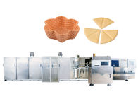 Αυτόματη γραμμή παραγωγής κώνων ζάχαρης, μηχανή ψησίματος κώνων παγωτού 380V με τη δύο στρώσεων πόρτα επιτροπής
