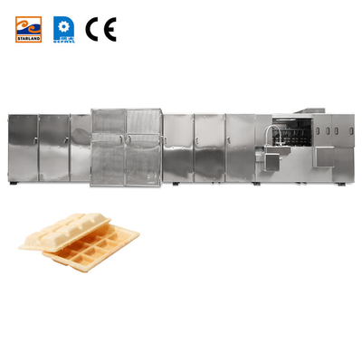 Ηλεκτρονική γραμμή παραγωγής μπισκότων Monaka Wafer με έλεγχο PLC για τάση 380V/220V