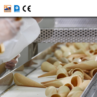 Εταιρική απευθείας πλήρως αυτόματη Barquillo Cone Baker Biscuit Machine