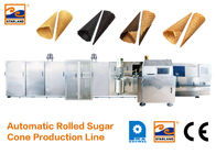 Το CE πιστοποίησε την αυτόματη γραμμή παραγωγής κώνων ζάχαρης με γρήγορα να θερμάνει επάνω το φούρνο, κώνος Productio παγωτού 63 πιάτων ψησίματος