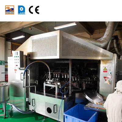 Μηχανή Παραγωγής Κώνων Γκοφρέτας με Σχεδιασμό Υφής από Ανοξείδωτο Χάλυβα, Αυτόματη Μηχανή Παρασκευής Κώνων Γκοφρέτας