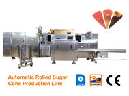 23° διπλό ανοξείδωτο γραμμών παραγωγής κώνων ζάχαρης παγωτού χρώματος γωνίας