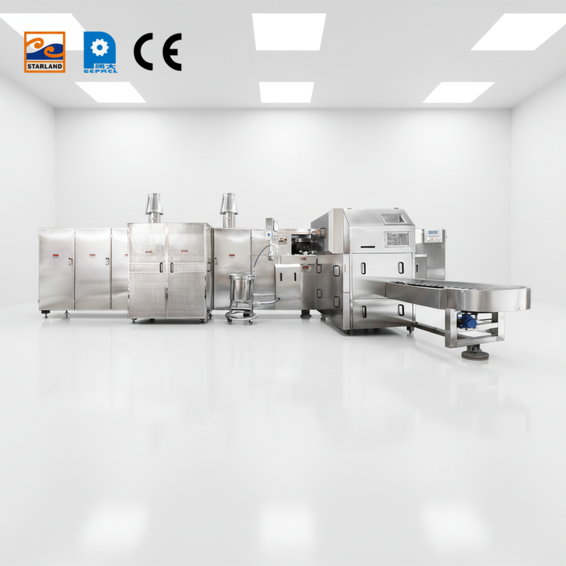 Automatic Ice Cream Cone Production Line Commercial Application Capable Of Producing Various Cone Sizes