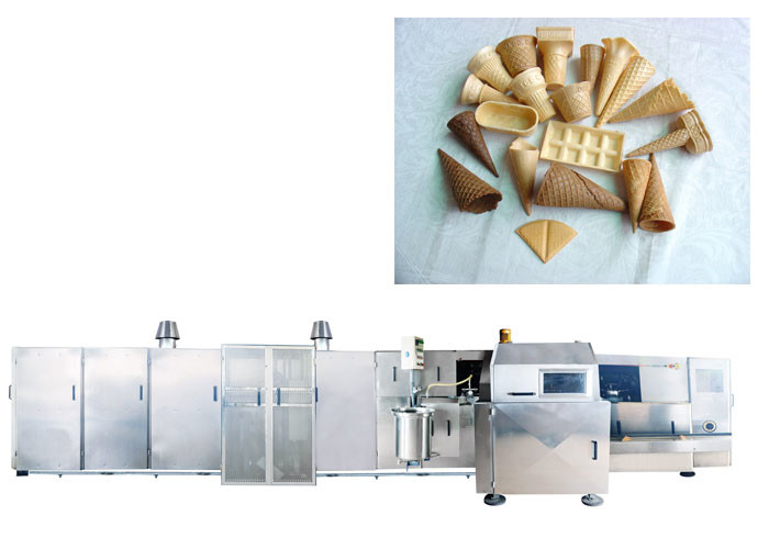 Παγωτό κώνων γκοφρετών που κατασκευάζει τον εξοπλισμό, διαδικασία παραγωγής παγωτού υψηλής ικανότητας