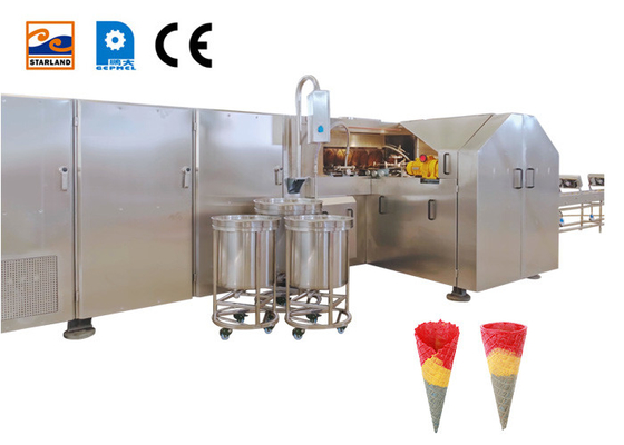 Αυτόματη παγωτού μηχανή κώνων ζάχαρης κώνων κυλημένη γραμμή παραγωγής