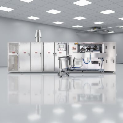 Αυτόματη γραμμή παραγωγής χωνιών βάφλας από ανοξείδωτο χάλυβα με σύστημα ελέγχου PLC για την κατασκευή χωνιών βάφλας