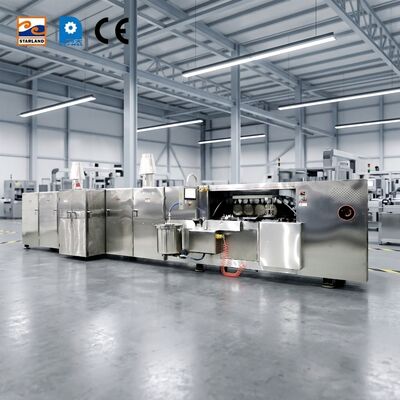 1.5kw κύρια μηχανή προδιαγραφή Wafer Biscuit Production Line υλικό από ανοξείδωτο χάλυβα εξοπλισμένο με τεχνική υποστήριξη βίντεο